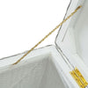 Storage Box White 110 cm Natural Kubu Rattan & Solid Wood Mahogany