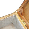 Storage Box 110 cm Natural Kubu Rattan & Solid Wood Mahogany