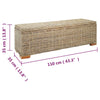 Storage Box 110 cm Natural Kubu Rattan & Solid Wood Mahogany