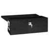 Storage Box Black 60x23.5x23 cm Aluminium