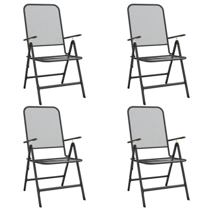 Garden Dining Set | Anthracite | Expanded metal mesh | Compact | Foldable