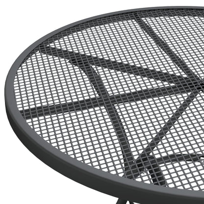 vidaXL Garden Dining Set Anthracite Expanded metal mesh with e-coating