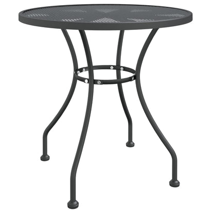 vidaXL Garden Dining Set Anthracite Expanded metal mesh Medium Foldable