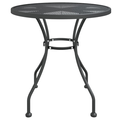 vidaXL Garden Dining Set Anthracite Expanded metal mesh Medium Foldable