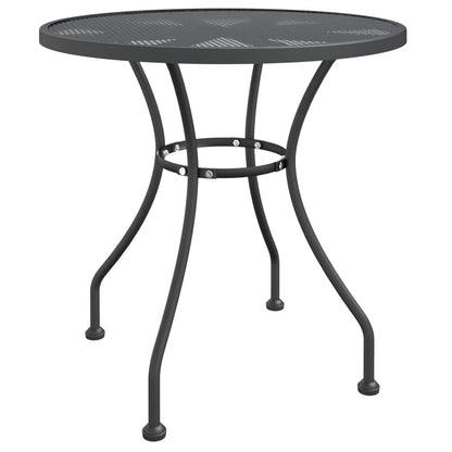 vidaXL Garden Dining Set Anthracite Expanded metal mesh Medium Foldable