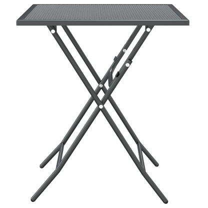 Garden Dining Set | Anthracite | Expanded metal mesh | Small |  Foldable