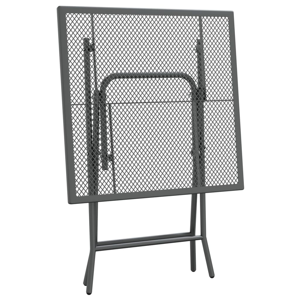 Garden Dining Set | Anthracite | Expanded metal mesh | Small |  Foldable