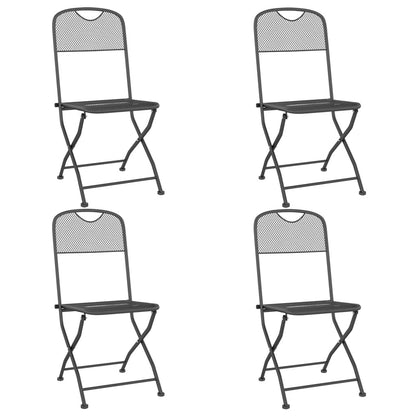 Garden Dining Set | Anthracite | Expanded metal mesh | Foldable
