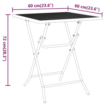 Garden Dining Set | Anthracite | Expanded metal mesh | Foldable