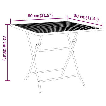 3 Piece Patio Dining Set Expanded Metal Mesh Anthracite