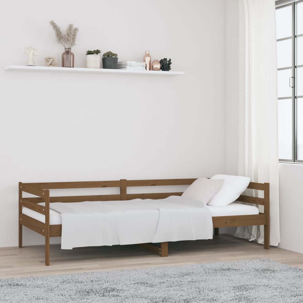 Day Bed Honey Brown 90x190 cm Solid Wood Pine