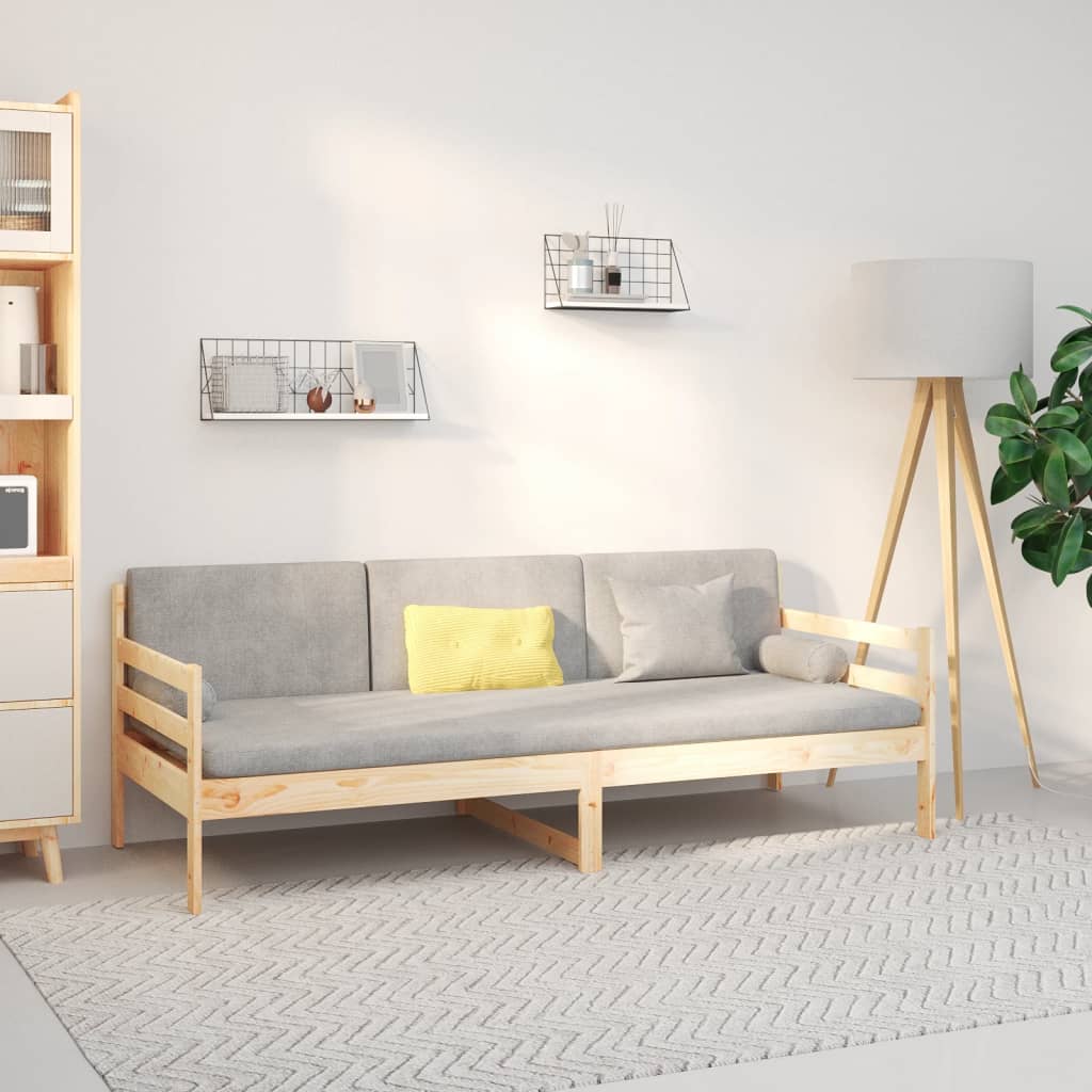 Day Bed without Mattress 90x190cm Solid Wood Pine