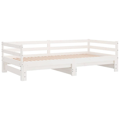 Pull-out Day Bed without Mattress White 90x190 cm