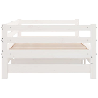 Pull-out Day Bed without Mattress White 90x190 cm