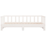Pull-out Day Bed White 2x(90x190) cm Solid Wood Pine