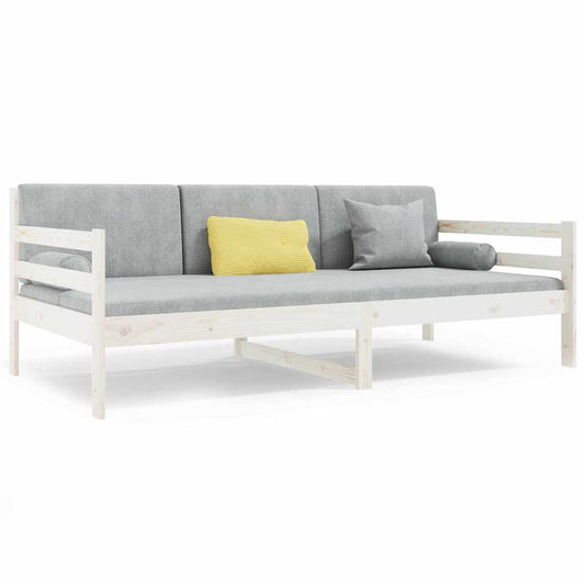 Day Bed without Mattress White 80x200cm Solid Wood Pine