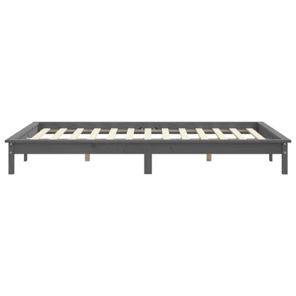 Bed Frame | Grey | Solid pine wood | Double | Durable | Bed Frame