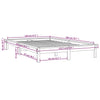 820538 vidaXL Bed Frame without Mattress Grey 120x200 cm Solid Wood
