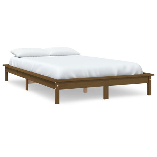820539 vidaXL Bed Frame without Mattress Honey Brown 120x200 cm Solid Wood