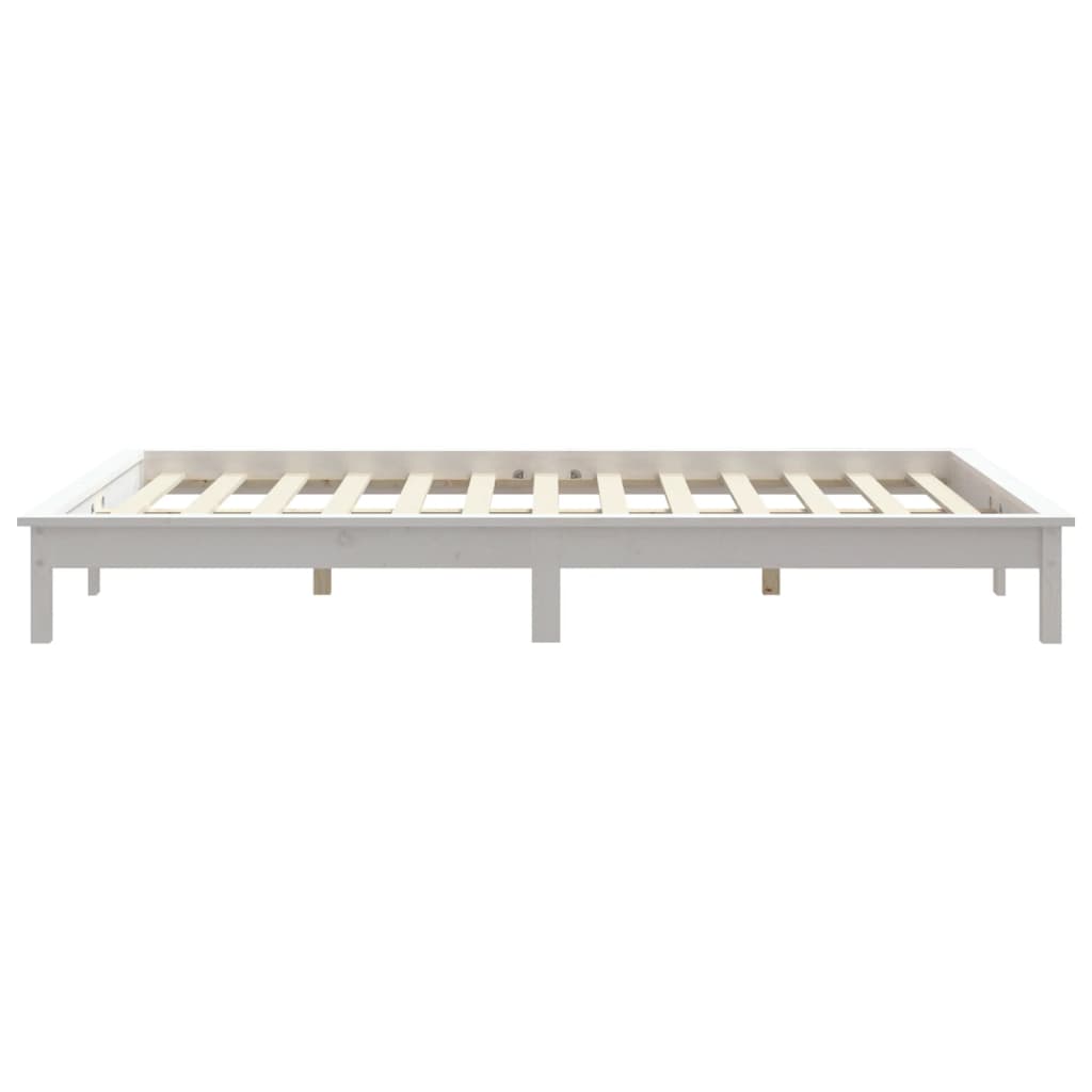 Bed Frame | White | Solid Pine Wood | Super King | Bed Frame