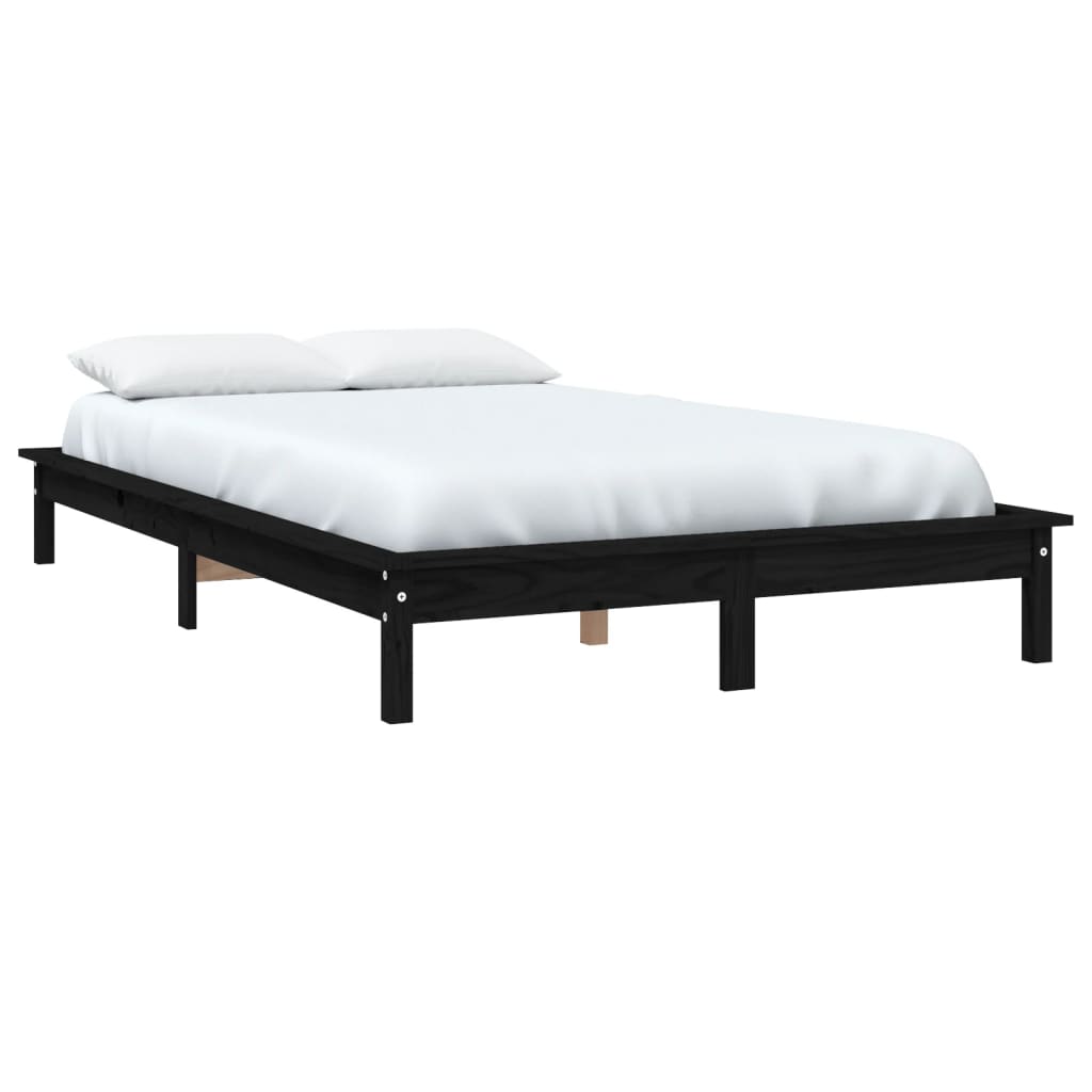 Bed Frame | Black | Solid pine wood | Super King Size | Durable