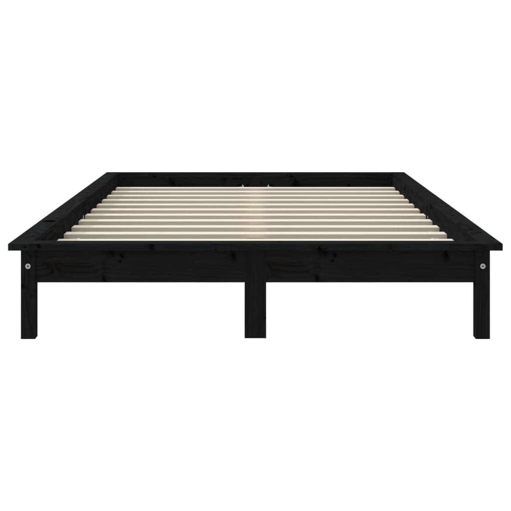 Bed Frame | Black | Solid pine wood | Super King Size | Durable