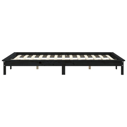 Bed Frame | Black | Solid pine wood | Super King Size | Durable