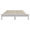 Bed Frame without Mattress White 200x200 cm Solid Wood