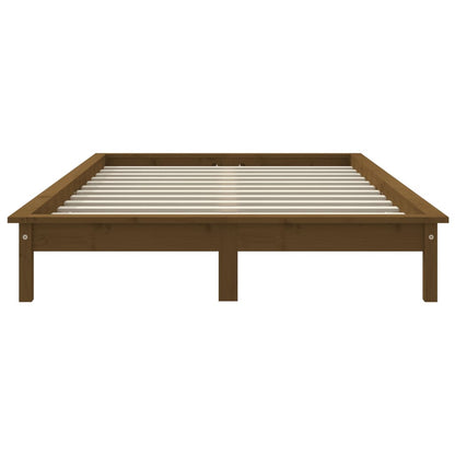 Bed Frame | Honey brown | Solid pine wood | Double | Durable | Bed Frame