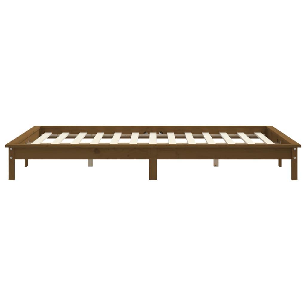 Bed Frame | Honey brown | Solid pine wood | Double | Durable | Bed Frame