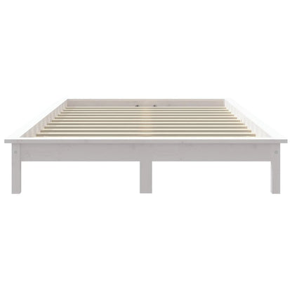 Bed Frame | White | Solid Pine Wood | Double | Durable | Bed Frame