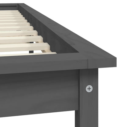 Bed Frame | Grey | Solid pine wood | Double | Appealing Design