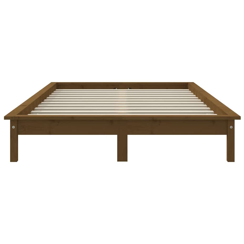 Bed Frame | Honey Brown | Solid Pine Wood | Double | Durable | Bed Frame