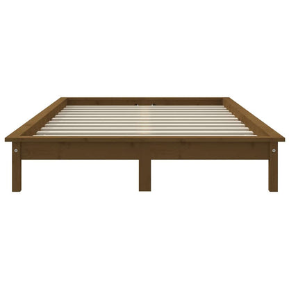 Bed Frame | Honey Brown | Solid Pine Wood | Double | Durable | Bed Frame