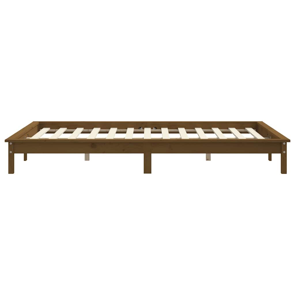 Bed Frame | Honey Brown | Solid Pine Wood | Double | Durable | Bed Frame