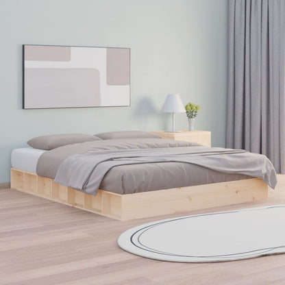 Bed Frame | Natural Wood | Solid pine wood | Double | Durable | Bed Frame