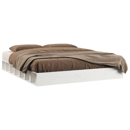 Bed Frame | White | Solid Pine Wood | Double | Bed Frame | Rectangular
