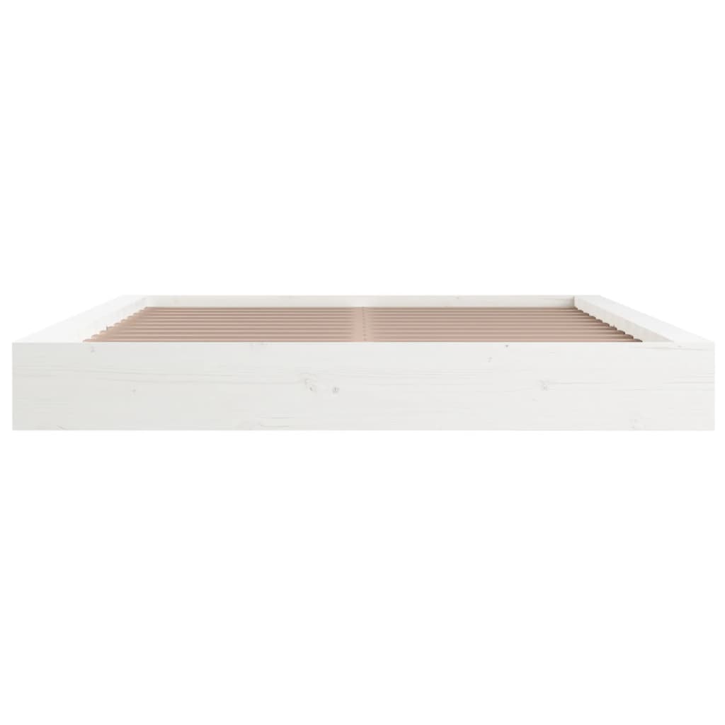 Bed Frame | White | Solid Pine Wood | Double | Bed Frame | Rectangular