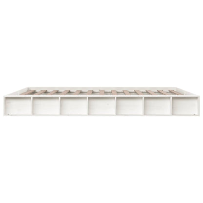 Bed Frame | White | Solid Pine Wood | Double | Bed Frame | Rectangular