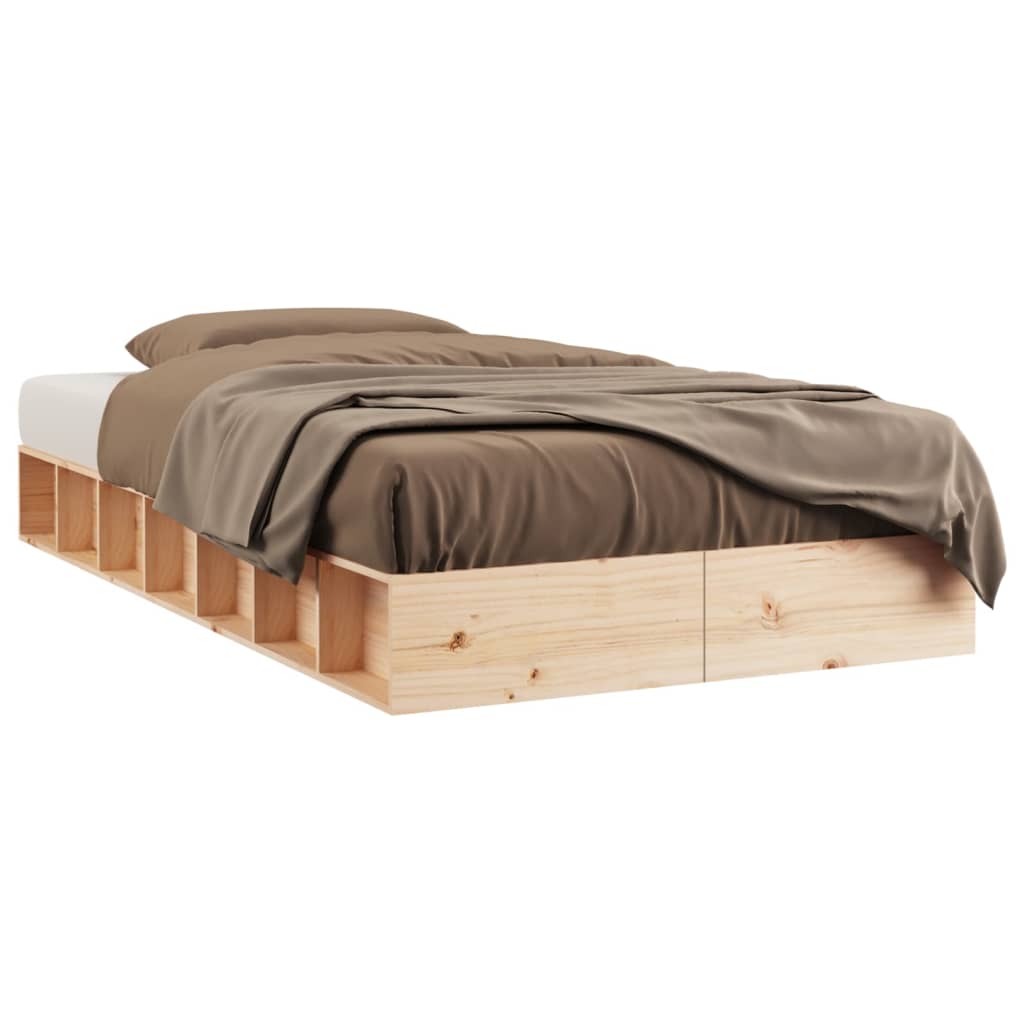 Bed Frame | Natural Wood | Solid pine wood, Plywood | Single