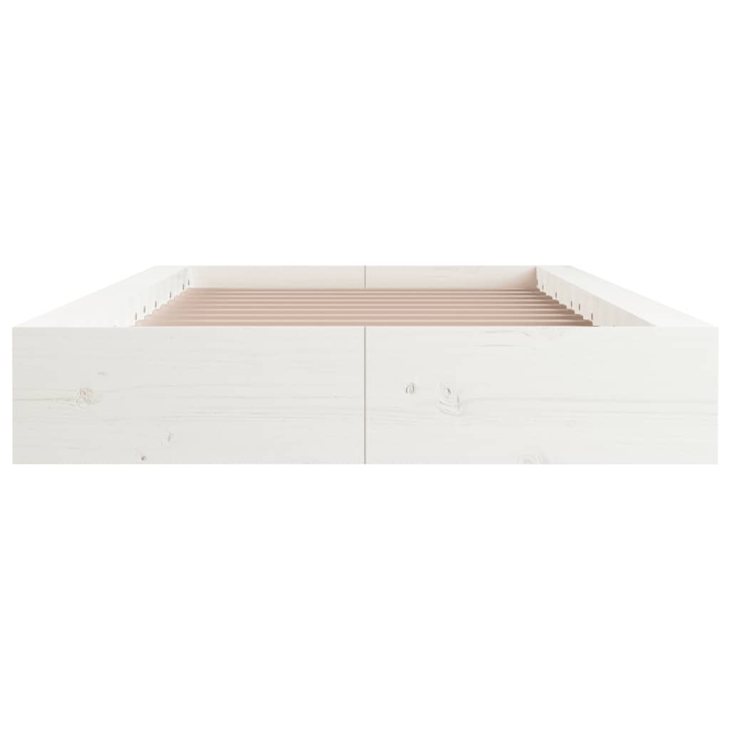 Bed Frame | White | Solid pine wood, plywood slats | Single | Simplistic