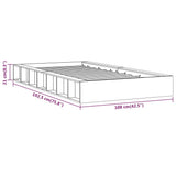 Bed Frame White 90x190 cm Single Solid Wood