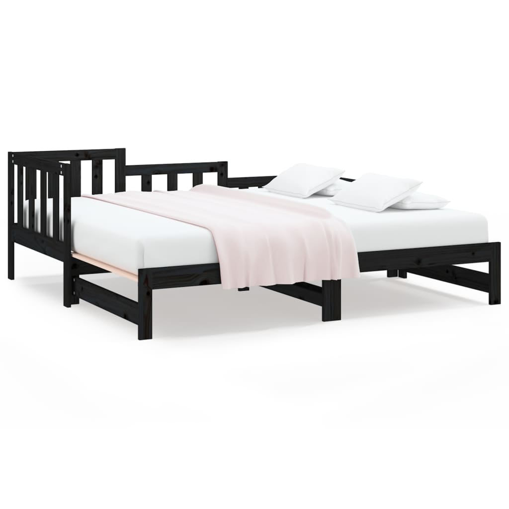 Day Bed | Black | Solid pinewood | 2x