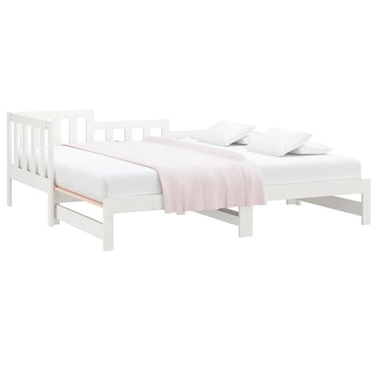 Day Bed | White | Solid pinewood | Double | Convertible | Day Bed