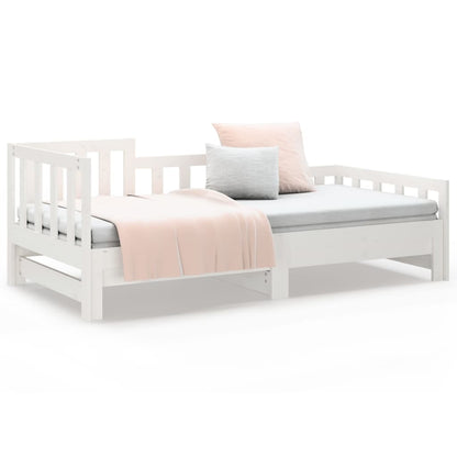 Day Bed | White | Solid pinewood | Double | Convertible | Day Bed