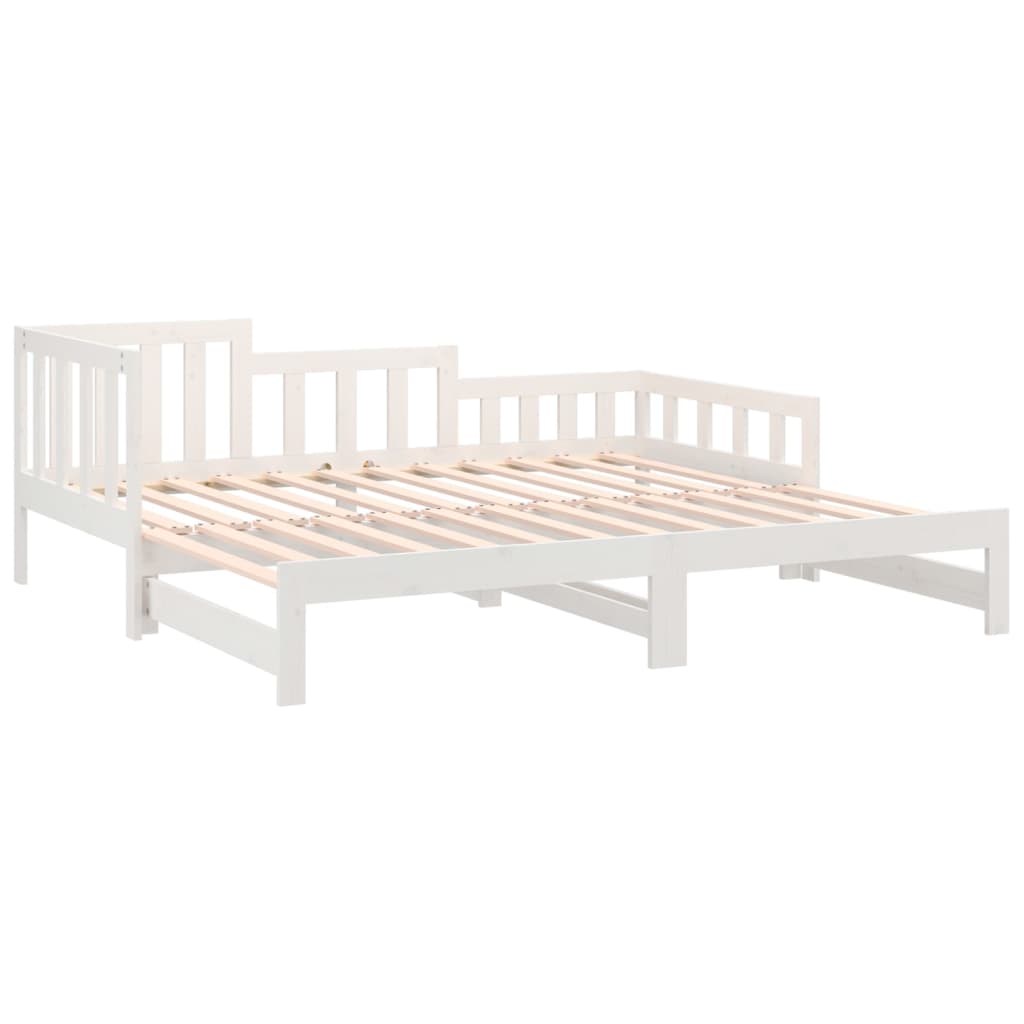 Day Bed | White | Solid pinewood | Double | Convertible | Day Bed