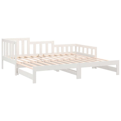 Day Bed | White | Solid pinewood | Double | Convertible | Day Bed