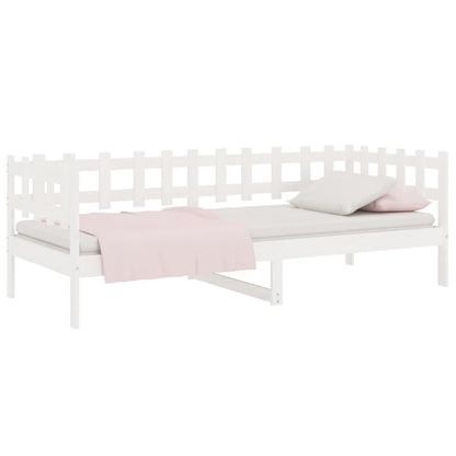 Day Bed without Mattress White 80x200 cm Solid Wood Pine