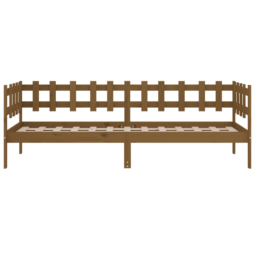 Day Bed | Honey Brown | Solid Pine Wood | Single