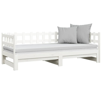 Pull-out Day Bed without Mattress White 2x(90x200) cm